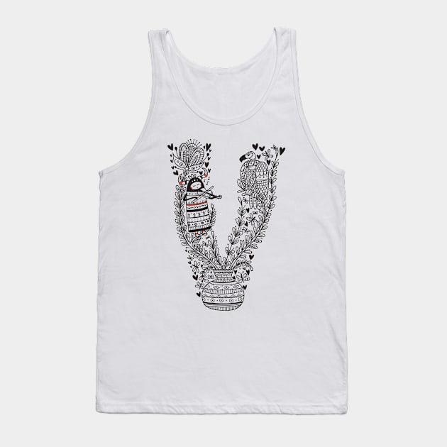 Letter V (Buu&Luu Alphabet) Tank Top by yuliia_bahniuk